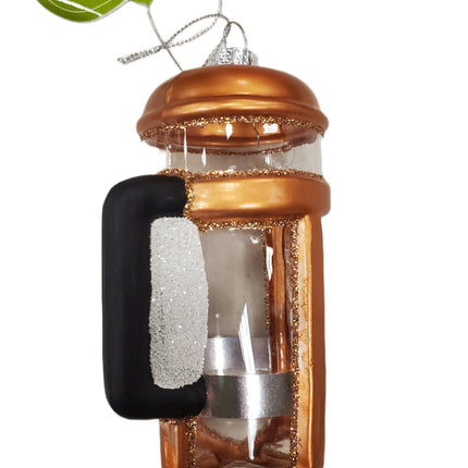 Ashland Glass Golden and Clear Christmas Ornament