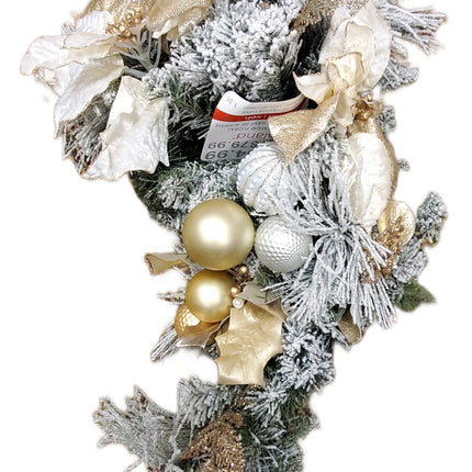 Ashland Floral Christmas Teardrop Poinsettia Ornament