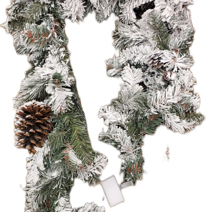 Deluxe Snowy Balsam Garland 6ft - Ashland Design