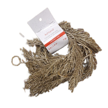 Gold Coiled Christmas Garland 5ft - Ashland Decor