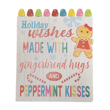 Holiday Wishes Christmas Wall Decor 12x10"