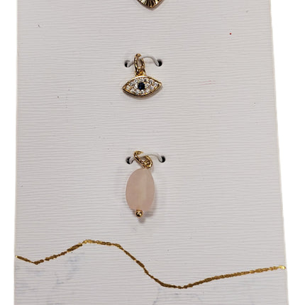 14K Gold Flashed Charms - Crystal & Stone Accents