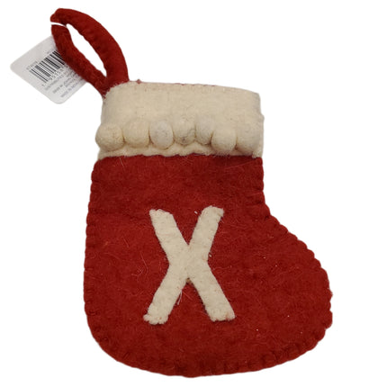 Mini Christmas Stocking with Letter "X" Patch by Ashland