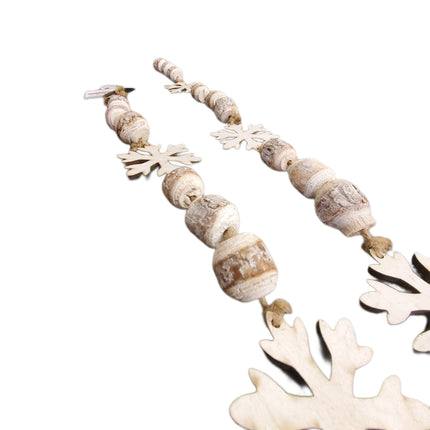 6ft Wooden Snowflake Christmas Garland