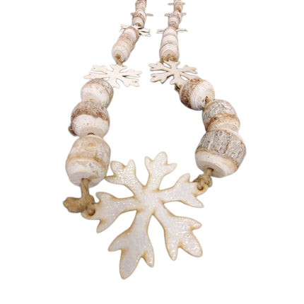 6ft Wooden Snowflake Christmas Garland