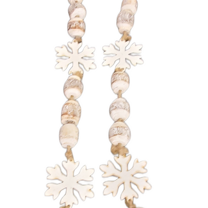 6ft Wooden Snowflake Christmas Garland