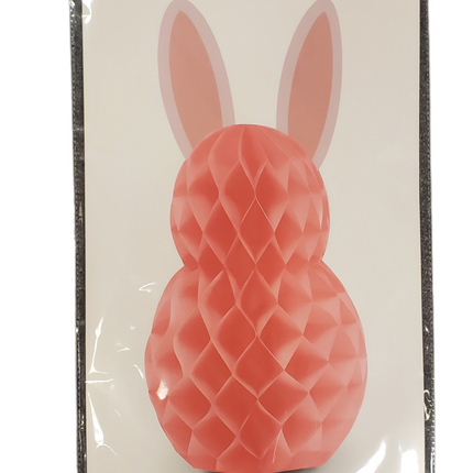 Pink Honeycomb Bunny Easter Decor