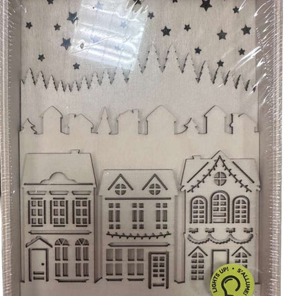 DIY Pre-Lit Paintable Wooden Decor Craft 9in