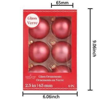 6 Pack 2.5mm Stain Glass Ball Ornaments by Ashland