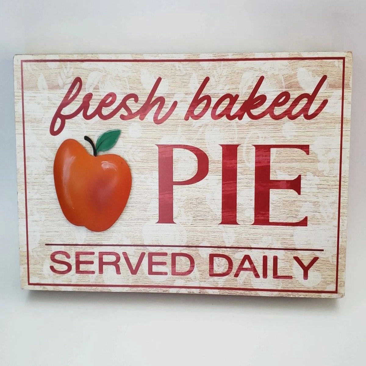Ashland "Fresh Baked Apple Pie Served Daily" 14.25 x 8" x 1.25 Tabletop Decor