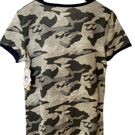 Womens MLB Official Camo Red Sox T-Shirt Size Large