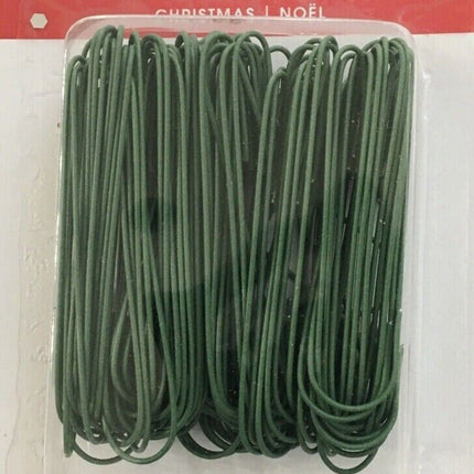 NEW ASHLAND LARGE 2.25" GREEN ORNAMENT HOOKS 120 PIECES CHRISTMAS WREATH TREE