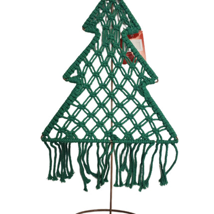 18" Ashland Green Macrame Christmas Tree