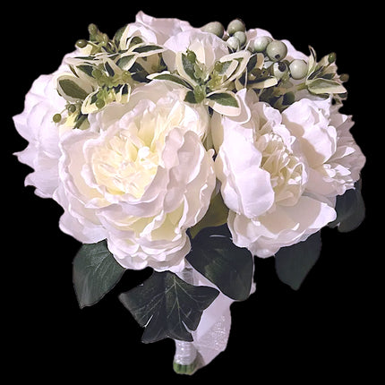 Style Me Pretty Bouquet White Green peonies flowers bridal bridesmaid Wedding