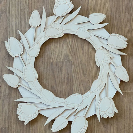 Make Market DIY Spring Wood Wreath