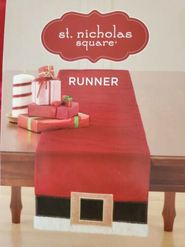 Santa Claus Belt Christmas Table Runner 13x54"