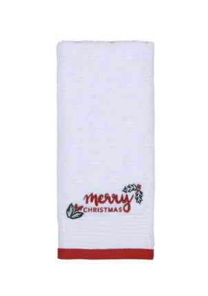 Merry Christmas Towel – White & Red NWT