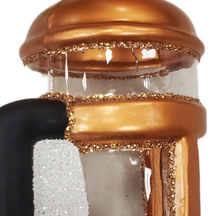 Ashland Glass Golden and Clear Christmas Ornament