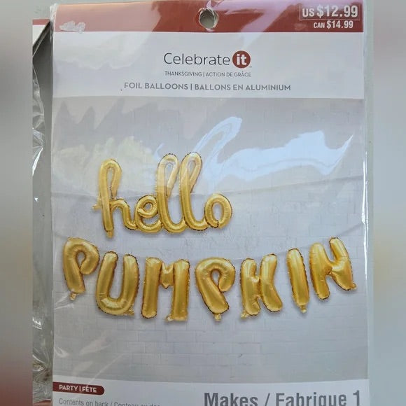 Thanksgiving Foil Balloons by Celebrate It "Hello Pumpkin"