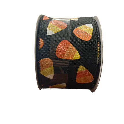 Celebrate it Halloween Corn Candy Wired Ribbon 2.5inx20ft