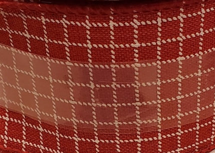 Valentine's Day Red with White Squares Decorative Ribbon 2.5in x 12ft