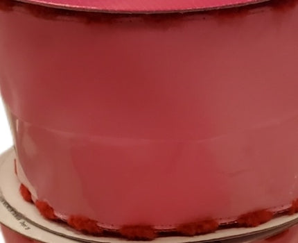 Valentine's Day Decorative Pink Ribbon with Red Trim 2.5in x 12ft