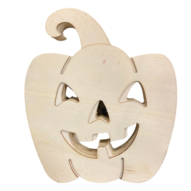 Make Market Jack O’Lantern Plywood Decoration 7x6in