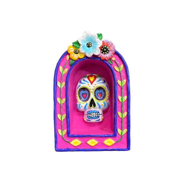 Ashland Day of the Dead Skull in Window Decoration 6x4in