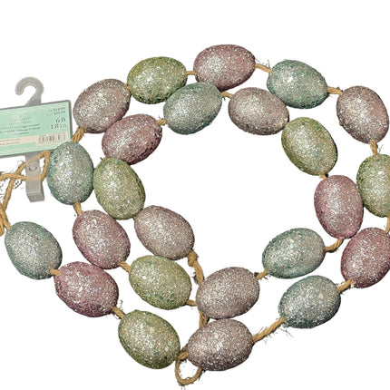 Ashland Glitter Egg Garland – Easter (6 ft)