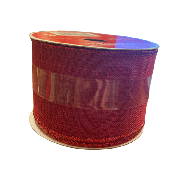 Celebrate it Christmas Red Mesh Ribbon 2.5inx20ft