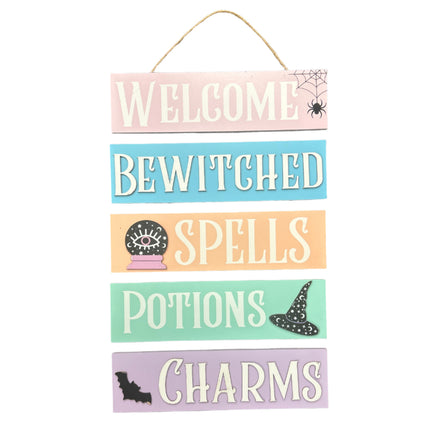 Ashland Halloween Hanging Welcome Sign 16.5â€ x 10.5â€ x 0.5â€