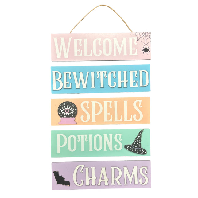 Ashland Halloween Hanging Welcome Sign 16.5â€ x 10.5â€ x 0.5â€