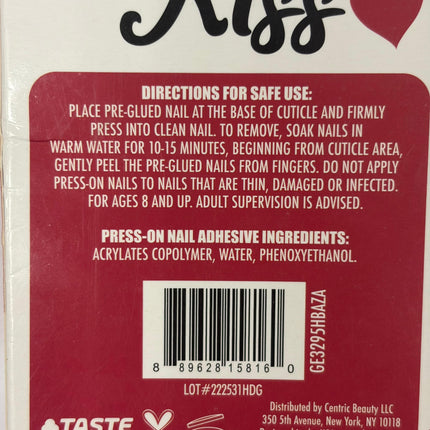 Kiss Valentine’s Day Press-On Nails- 18 Press On Nails