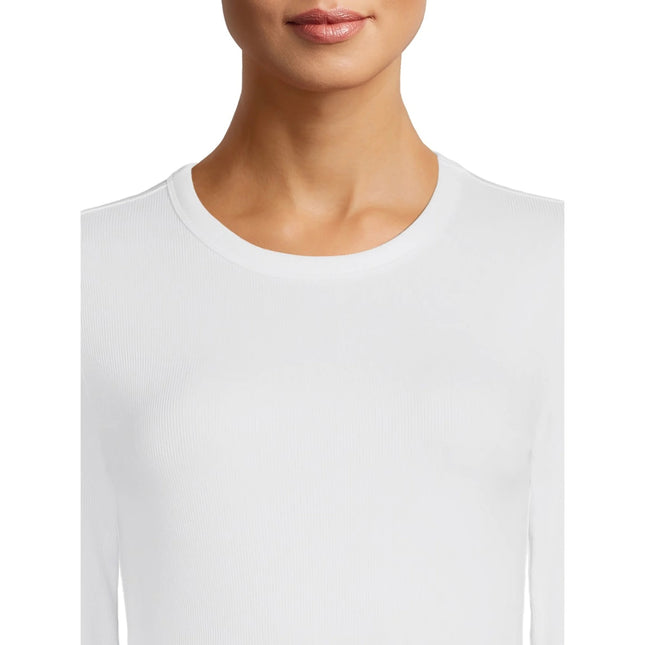 Crew Ribbed Tee Shirt No Boundaries White 3XL Stretch