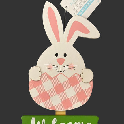 Easter Bunny “Welcome” Garden Stake – 14" Height by Ashland