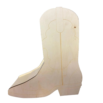 DIY Wooden Cowboy Boot Birdhouse Kit – 7" x 6" Paintable Craft Décor