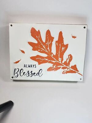 Heirloom Harvest Leaf "Always Blessed" Tabletop Décor