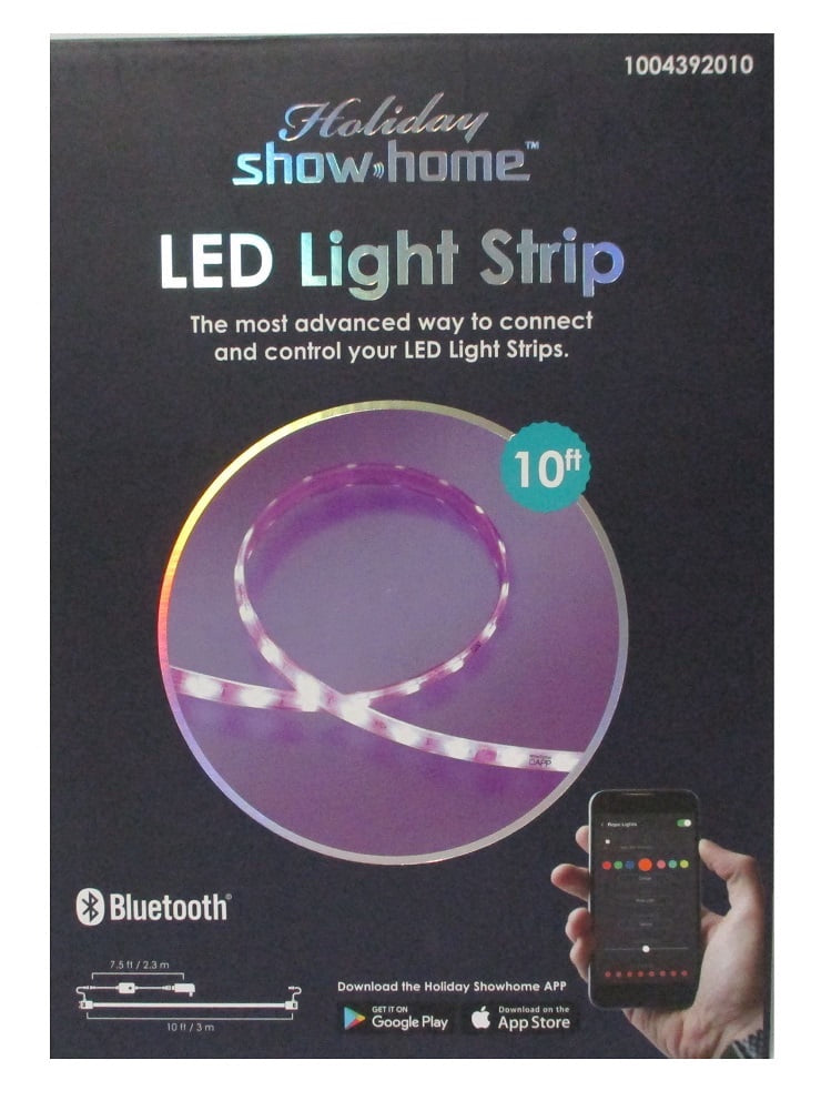 Holiday Show Home LED Light Strip 10' Feet Color Changing Bluetooth App Lights