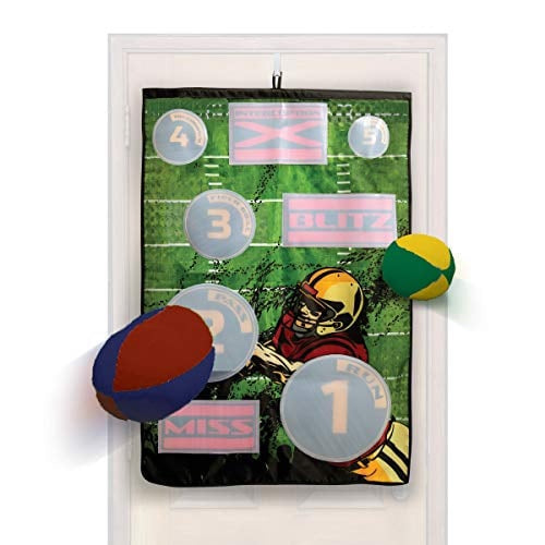 Wembley 2-in-1 Target Sports Game Set, Reversible Door-Mounted Football and Basketball Target, Includes 6 Soft Balls, Fun Game to Play Head-to-Head