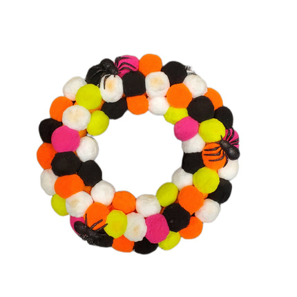Halloween Pom-Pom Spider Wreath by Ashland