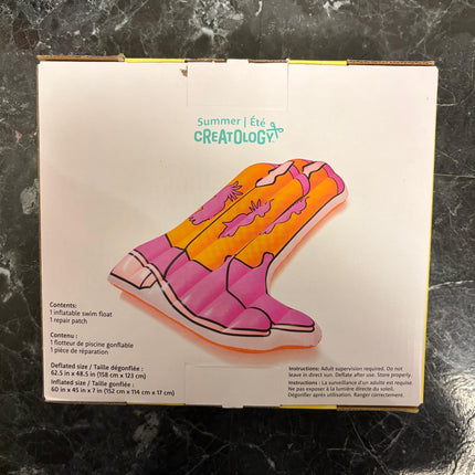 Creatology Summer Inflatable Swim Float – Cowboy Boots Design