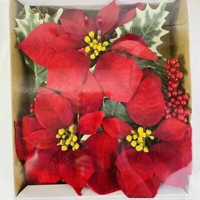 Ashland Red Poinsettia Floral Accent 35 Piece Brand New Never opened