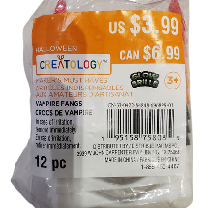 Halloween Vampire Fangs 12-Pack - Creatology Toys