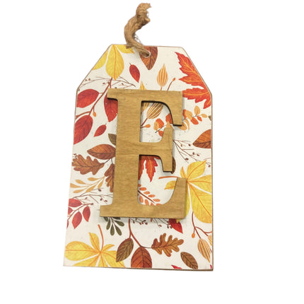 Ashland Fall Letter E Wall Sign 8x5in