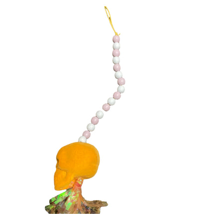 Ashland Halloween Light Orange Skull Wall Decoration 18in