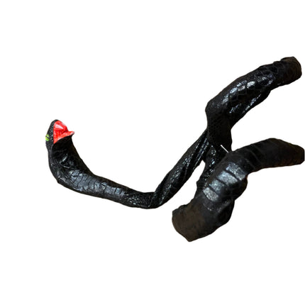 Ashland Halloween Coiled Black Cobra Snake Decoration 35x2in