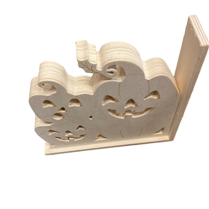 Make Market Halloween Plywood Pumpkins Decoration 7x7.5in