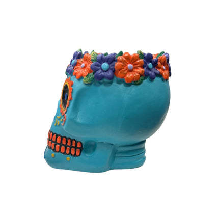 Ashland Day of the Dead Skull Candle Holder 5”x5”x4”