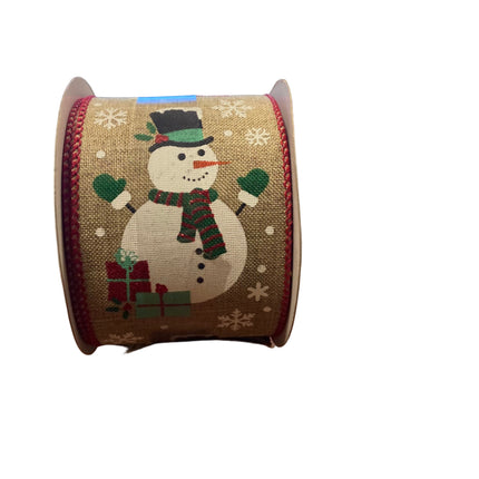 Celebrate it Christmas Snowman Wired Ribbon 2.5inx20ft