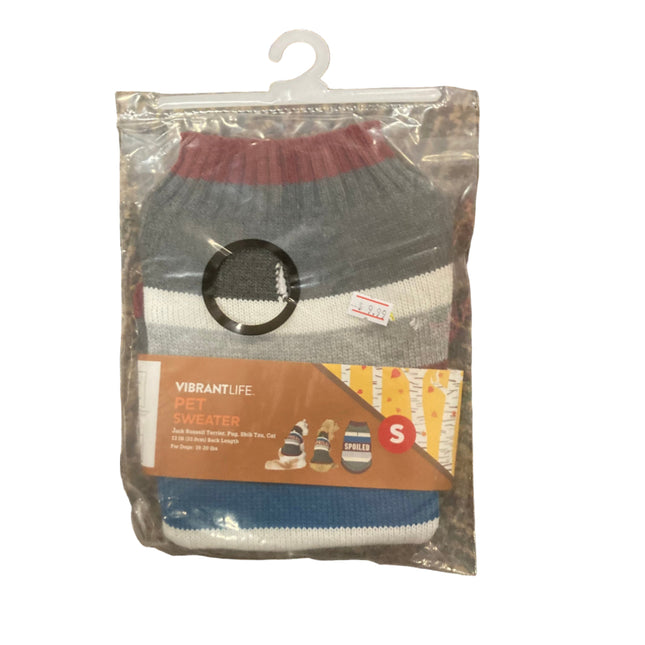 Vibrant Life Colorful Spoiled Pet Sweater 13in 10-20LB S